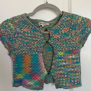 Crop top, multi color button front